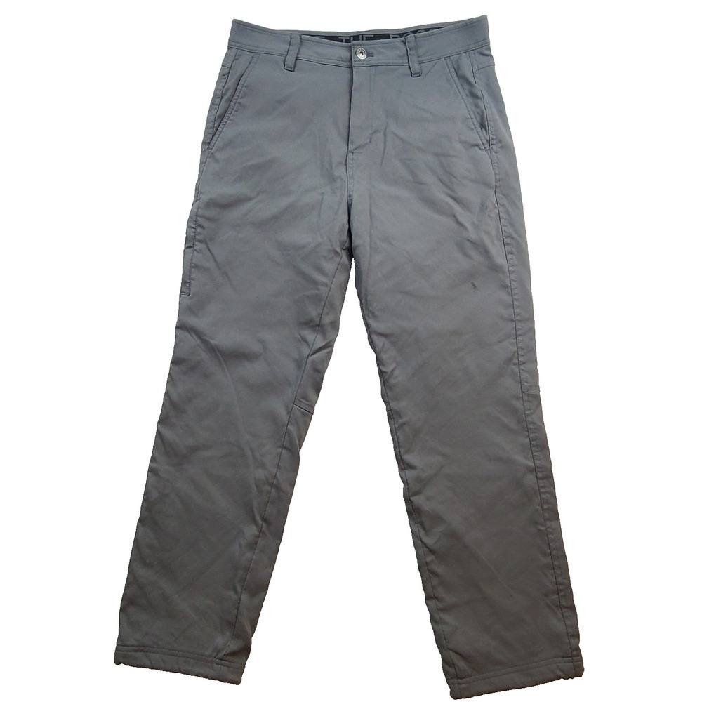 Gerry Fleece Lined Pants Mens 32x30 Gray Outdoor Hiking Winter Str. Leg Pocket